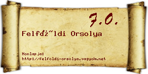 Felföldi Orsolya névjegykártya