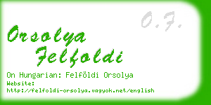 orsolya felfoldi business card