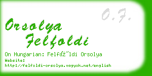 orsolya felfoldi business card